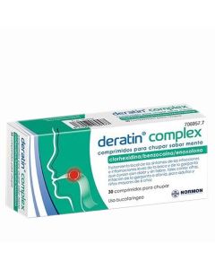 Deratin Complex 30 Comprimidos Para Chupar Sabor Menta Normon 