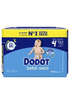 Dodot Bebé Seco Talla 4 9-14Kg 38 Pañales Ultra Seco