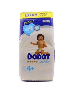 DODOT Bebé Seco Extra Jumbo Pack Talla 4 (62 uds) 【OFERTA ONLINE】