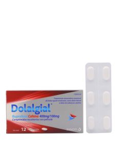Dolalgial Ibuprofeno Cafeína 400mg/100mg 12 Comprimidos Recubiertos