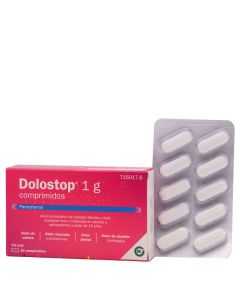 Dolostop 1g Paracetamol 10 Comprimidos