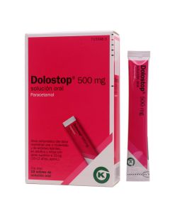 Dolostop 500mg Paracetamol 10 Sobres de Solución Oral