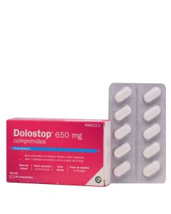 Dolostop 650 mg Paracetamol 20 Comprimidos