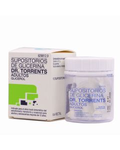 Supositorios Glicerina Doctor Torrents Adultos Tarro 12 Supositorios