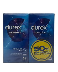 Durex Natural 12 Preservativos x 2 Duplo 50%Dto 2ªUd   