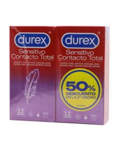 Durex Sensitivo Contacto Total 12 Preservativos x 2 Duplo Pack 50%Dto 2ªUd