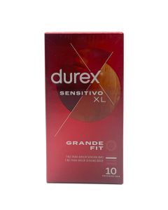 Durex Sensitivo XL Extra Grande Extra Lubricado 10 Preservativos