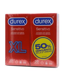 Durex Sensitivo XL 10 Preservativos x 2 Duplo
