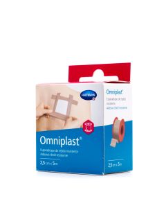 Omniplast Esparadrapo Tela Elástico Color Piel  2,5cm  x  5m