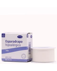 Esparadrapo Hipoalergénico Tela Blanco 2,5cm x 5m Hatmann