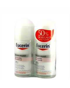 Eucerin Desodorante Piel Sensible 24H RollOn Pack 50%Dto 2ªUd