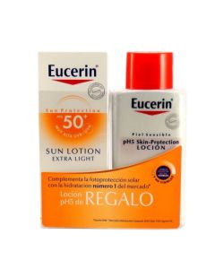 Eucerin Sun Loción Extra Light FPS50+Skin Protection Loción