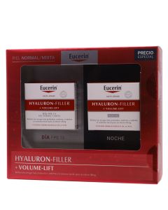Eucerin Hyalluron Filler + Volumen Lift Día Piel Normal y Mixta SPF15 + Crema de Noche Pack