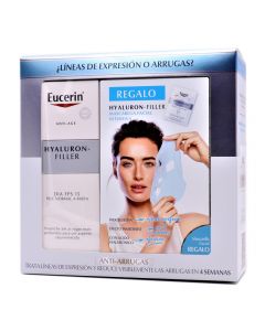 Eucerin Hyaluron Filler Crema de Día FSP15 Piel Normal y Mixta + Mascarilla Facial Intensiva Pack