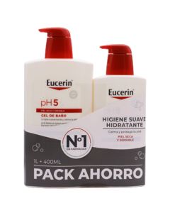Eucerin pH5 Gel de Baño 1L+400ml Pack Ahorro       