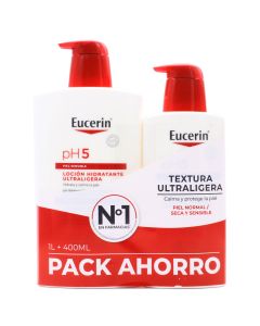 Eucerin pH5 Loción Hidratante Ultraligera 1L+400ml Pack Ahorro