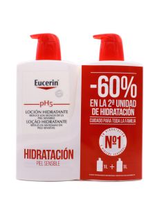Eucerin pH5 Loción Hidratante 1000ml+1000ml -60% 2ªUd Pack