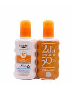 Eucerin Sun Kids Sensitive Protect Spray SPF50+ 200ml x 2 Pack 50%Dto 2ªUd