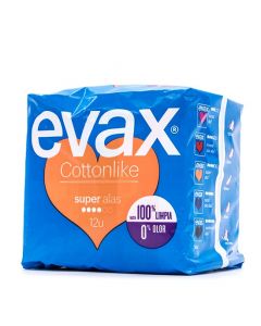 Evax Cottonlike Super con Alas 12 Compresas Higiénicas