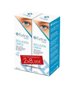 Farline Óptica Solución Única Lentes de Contacto 360ml x 2 Duplo               