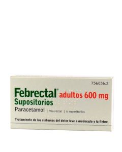 Febrectal Adultos 600mg 6 Supositorios    