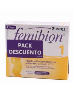 Femibion 1 Planificación y Principio del Embarazo 28 comprimidos x 2 Pack Descuento