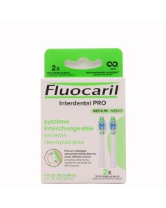 Fluocaril Interdental Pro Medio Kit de Recarga 2 Cabezales Reemplazables