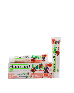 Fluocaril Junior Sabor Frutos Rojos 6-13 Años Duplo 75ml x 2