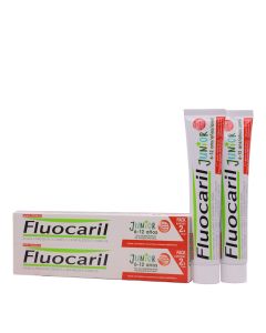 Fluocaril Junior Pasta Dentífrica Sabor Frutos Rojos 6-12 Años 75ml x 2 Duplo Pack Ahorro