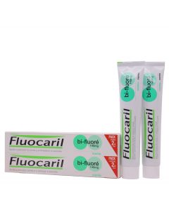 Fluocaril BiFluoré Menta Pasta Dentífrica Haliento Fresco 75ml x 2 Pack Ahorro
