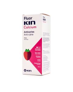 Fluor Kin Calcium Enjuague Bucal Fresa 500ml