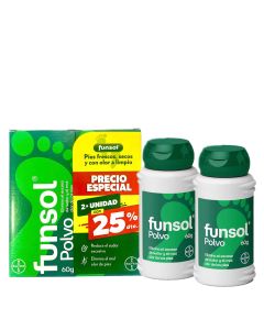 Funsol Polvo Para Pies 60g x 2 Pack Ahorro 25%Dto 2ªUd