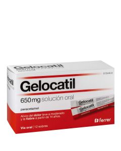 Gelocatil 650 mg 12 Sobres Solución Oral