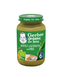 Gerber Tarrito Brócoli y Guisantes con Pavo 190g