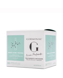 Germinal Acción Profunda Tratamiento AntiAging Pieles Mixtas y Grasas 30 Ampollas