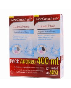 GineCanesfresh Higiene Íntima Diaria 200ml x 2 Pack Ahorro Bayer