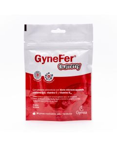 GyneFer Gummy 30 Gomas Masticables Sabor Frambuesa Gynea