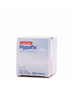 Hypafix Skin Sensitive Lámina Adhesiva Para Fijación de Apósitos 5 cm x 5 m Leukoplast 