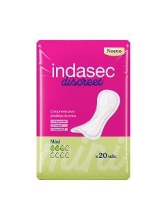 Indasec Discreet Mini 20 Compresas para Pérdidas de Orina