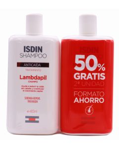 Lambdapil Anticaída Champú Isdin 400ml x 2 Duplo 50%Dto 2ªUd