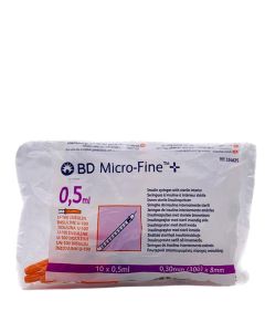 Jeringa de Insulina BD Micro Fine 0,5ml x 10 Jeringas