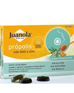 Juanola Própolis con Miel y Zinc 24 Pastillas