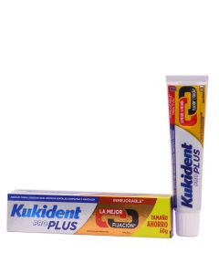 Kukident Pro Plus La Mejor Fijación Crema Prótesis Dentales 60g Tamaño Ahorro