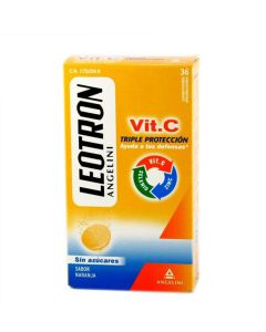Leotron Vitamina C  36 Comprimidos Efervescentes Sabor Naranja