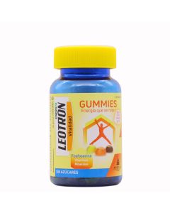 Leotron Gummies 60 Caramelos de Goma Masticables Sabor Limón Naranja y Cola Angelini