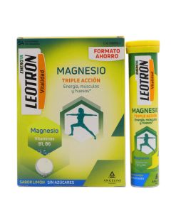 Leotron Magnesio 54 Comprimidos Efervescentes Sabor Limón Formato Ahorro