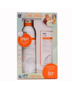 Leti AT4 Defense Spray Atopic Skin SPF50+ 200ml+ Defense Facial  SPF50+ 50ml