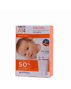 Leti AT4 Facial Crema Piel Atópica Atopic Skin 50ml x 2 Pack Duplo 50%Dto 2ªUd