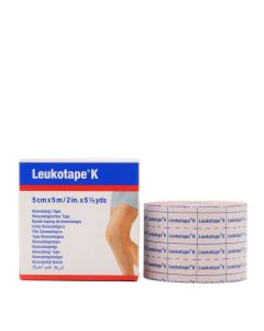 Leukotape K Cinta Kinesiológica Beige 5cm x 5m