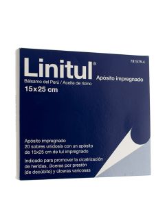 Linitul Apósito Impregnado 20 Sobres Monodosis 15 x 25cm